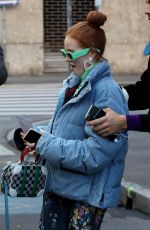 MADELAINE PETSCH Out and About in Milan 02/21/2020