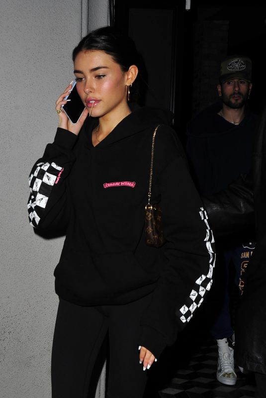 MADISON BEER Leaves Craig’s Restaurant in West Hollywood 02/04/2020
