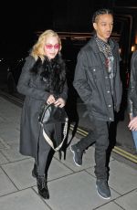 MADONNA and Ahlamalik Williams at Chiltern Firehouse in London 02/15/2020