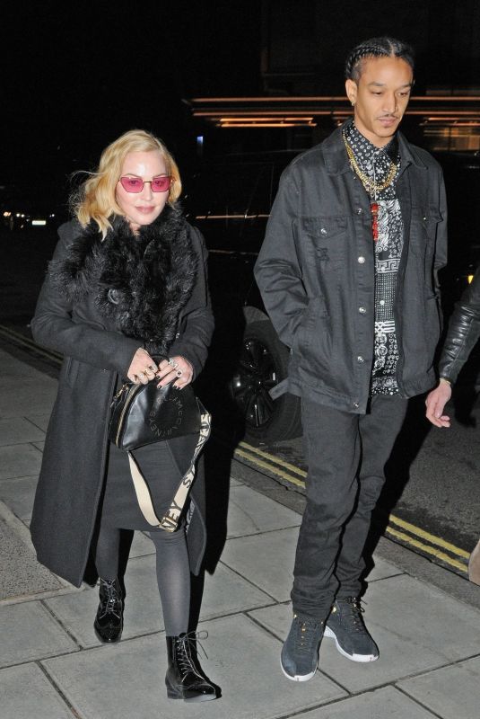 MADONNA and Ahlamalik Williams at Chiltern Firehouse in London 02/15/2020