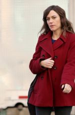 MAGGIE SIFF on the Set of Billions in New York 02/23/2020