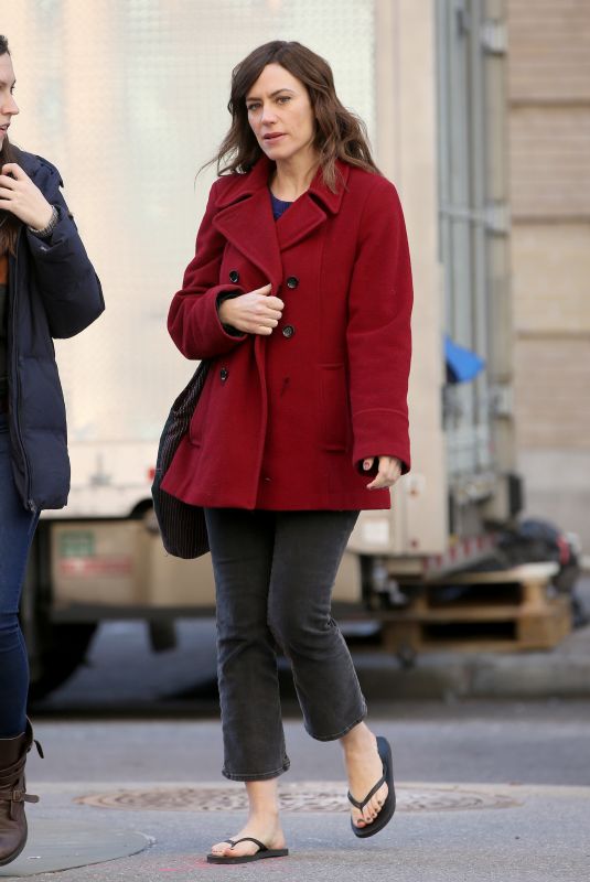MAGGIE SIFF on the Set of Billions in New York 02/23/2020