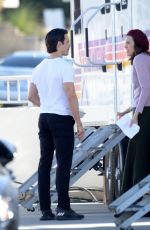 MANDY MOORE and Milo Ventimiglia on the Set of This Is Us in Los Angeles 02/04/2020