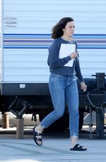 MANDY MOORE on the Set of This Is Us in Los Angeles 02/04/2020