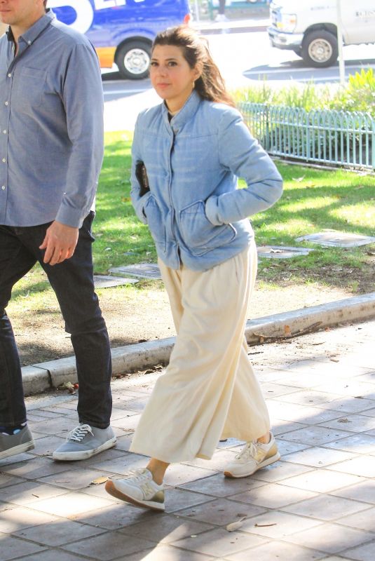 MARISA TOMEI Arrives at Jane Fonda