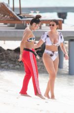 MEGAN BARTON HANSON and CHELCEE GRIMES in Bikinis at a Beach in Maldives 01/26/2020