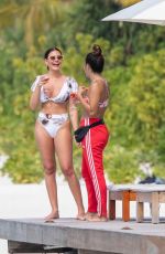 MEGAN BARTON HANSON and CHELCEE GRIMES in Bikinis at a Beach in Maldives 01/26/2020