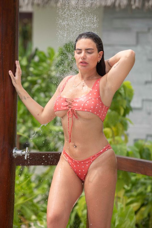 MEGAN BARTON HANSON in Bikini at a Pool in Maldives 01/26/2020