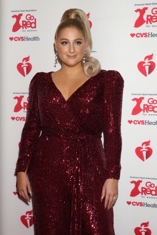 MEGHAN TRAINOR at American Red Heart Association’s Go Red for Women Red Dress Collection in New York 02/05/2020