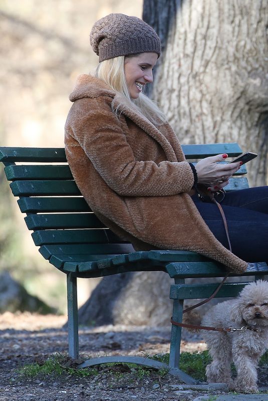 MICHELLE HUNZIKER Out with Her Dogs at a Park in Milano 02/06/2020