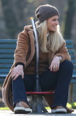 MICHELLE HUNZIKER Out with Her Dogs at a Park in Milano 02/06/2020