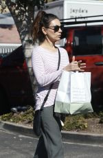 MILA KUNIS Shopping at Beverly Glen Grocery Market in Bel Air 02/26/2020