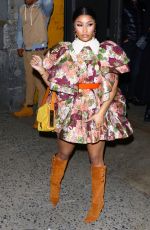 NICKI MINAJ Arrives at Marc Jacobs Fashion Show in New York 02/12/2020