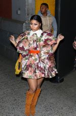 NICKI MINAJ Arrives at Marc Jacobs Fashion Show in New York 02/12/2020
