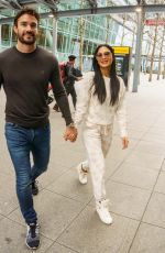 NICOLE SCHERZINGER and Tom Evans Arrives in London 02/21/2020