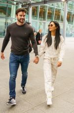 NICOLE SCHERZINGER and Tom Evans Arrives in London 02/21/2020