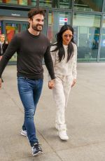 NICOLE SCHERZINGER and Tom Evans Arrives in London 02/21/2020