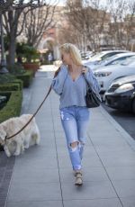 NICOLETTE SHERIDAN Out with Her Dog in Calabasas 02/25/2020