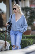 NICOLETTE SHERIDAN Out with Her Dog in Calabasas 02/25/2020