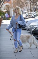 NICOLETTE SHERIDAN Out with Her Dog in Calabasas 02/25/2020