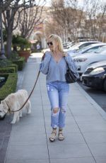 NICOLETTE SHERIDAN Out with Her Dog in Calabasas 02/25/2020