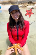 NINA DOBREV in Wetsuit at a Beach - Instagram Phtoos 02/22/2020