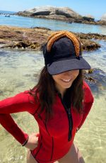 NINA DOBREV in Wetsuit at a Beach - Instagram Phtoos 02/22/2020