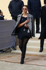 NINA DOBREV Leaves Dior Show at Paris Fashion Week 02/25/2020