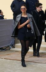NINA DOBREV Leaves Dior Show at Paris Fashion Week 02/25/2020