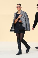 NINA DOBREV Leaves Dior Show at Paris Fashion Week 02/25/2020