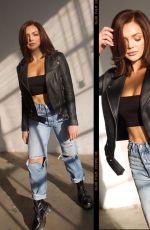 OANA GREGORY in Ripped Denim and Leather Jacket - Instagram Photos 02/27/2020