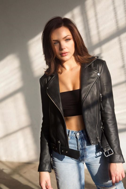 OANA GREGORY in Ripped Denim and Leather Jacket - Instagram Photos 02/27/2020