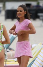 OLIVIA CULPO in Bikini Top at a Beach in Miami 01/31/2020