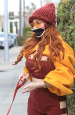PHOEBE PRICE Out with Her Dog in Beverly Hills 02/27/2020