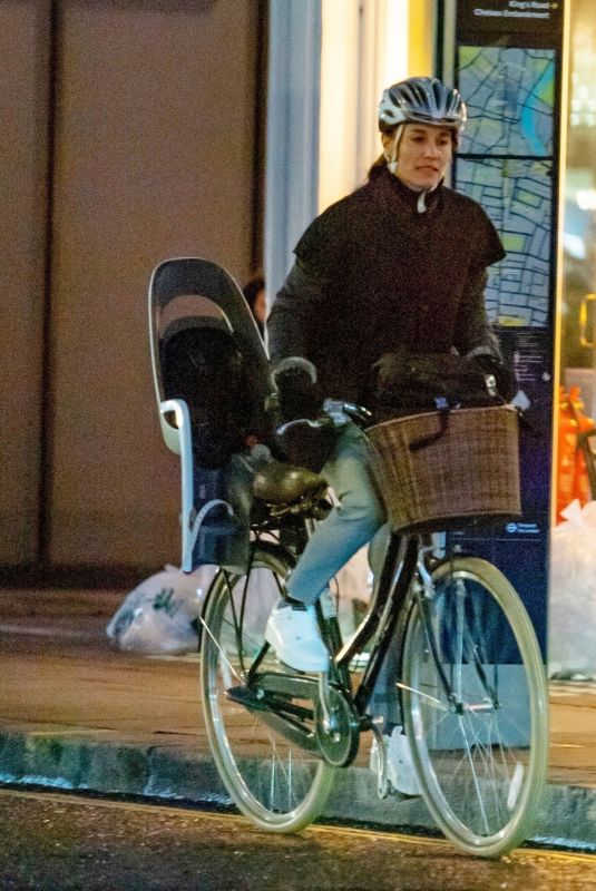 PIPPA MIDDLETON Riding a Bike Out in London 02/20/2020