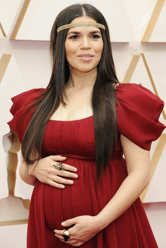 Pregnant AMERICA FERRERA at 92nd Annual Academy Awards in Los Angeles 02/09/2020