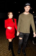Pregnant CHLOE GOODMAN anf Grant Hall Night Out in London 02/08/2020