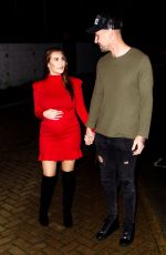 Pregnant CHLOE GOODMAN anf Grant Hall Night Out in London 02/08/2020