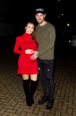 Pregnant CHLOE GOODMAN anf Grant Hall Night Out in London 02/08/2020