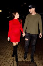 Pregnant CHLOE GOODMAN anf Grant Hall Night Out in London 02/08/2020