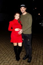 Pregnant CHLOE GOODMAN anf Grant Hall Night Out in London 02/08/2020