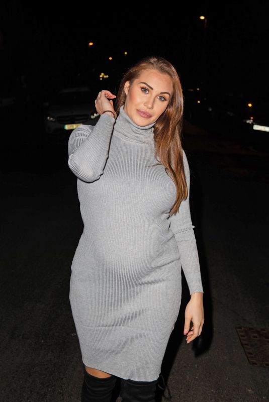 Pregnant CHLOE GOODMAN Night Out in Brighton 02/21/2020