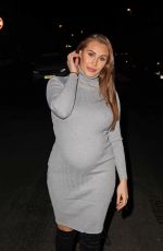 Pregnant CHLOE GOODMAN Night Out in Brighton 02/21/2020