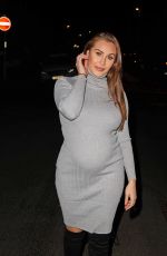 Pregnant CHLOE GOODMAN Night Out in Brighton 02/21/2020