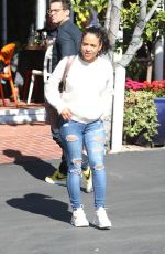 Pregnant CHRISTINA MILIAN Out for Lunch in West Hollywood 02/11/2020