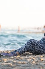 Pregnant ISKRA LAWRENCE at a Beach in Miami 02/11/2020