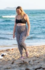 Pregnant ISKRA LAWRENCE at a Beach in Miami 02/11/2020
