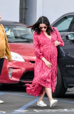 Pregnant JENNA DEWAN in a Red Dress Out in Los Angeles 02/21/2020