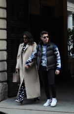 PRIYANKA CHOPRA and Nick Jonas Out for Lunch in Milan 02/14/2020