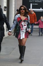 PRIYANKA CHOPRA and Nick Jonas Out in Milan 02/15/2020